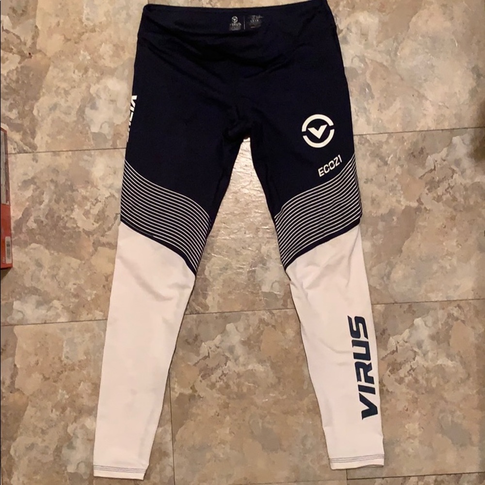 ECO 21 Virus Leggings- navy/white
